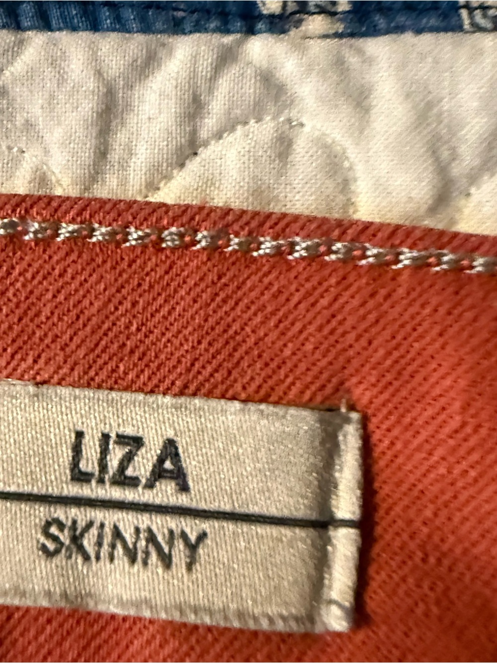 Level 99 High-Rise Skinny Jeans in Rust - Picture 5 of 6